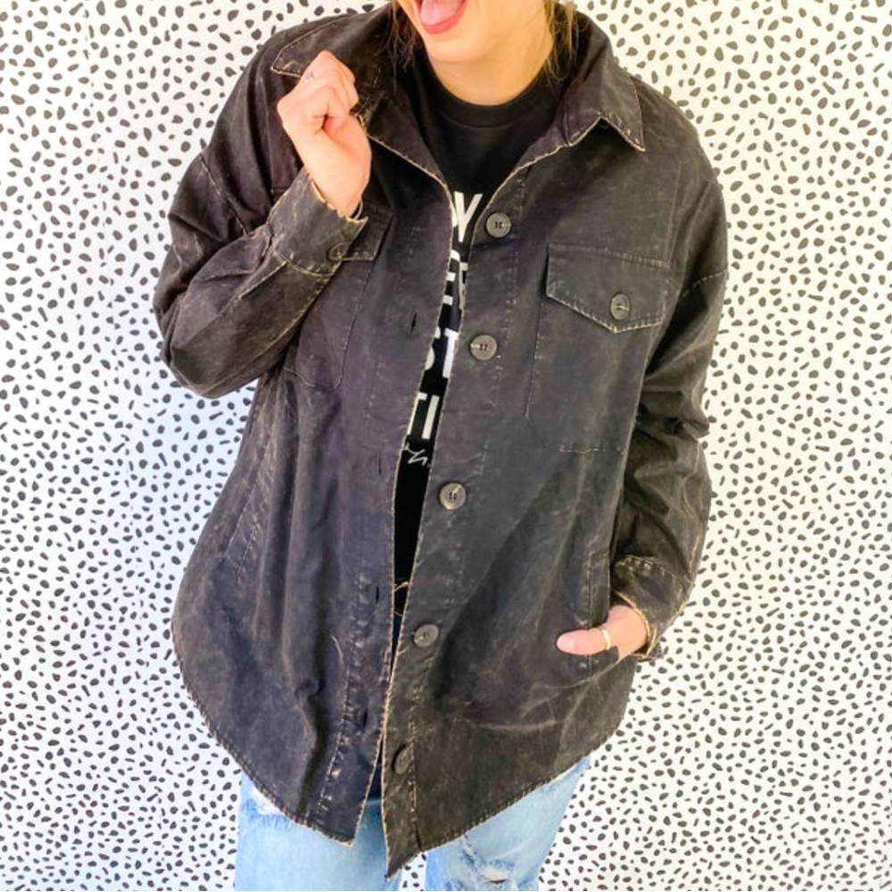 Black Vintage Wash Shirt